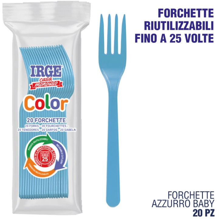 CFA FORCHETTA PP AZZURRO BABY 20 PZ