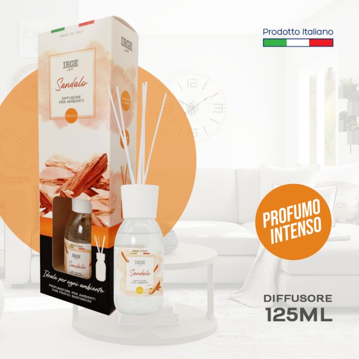 CDN DIFFUSORE IRGE AMB. 125 ML SANDALO C/BASTONCINI