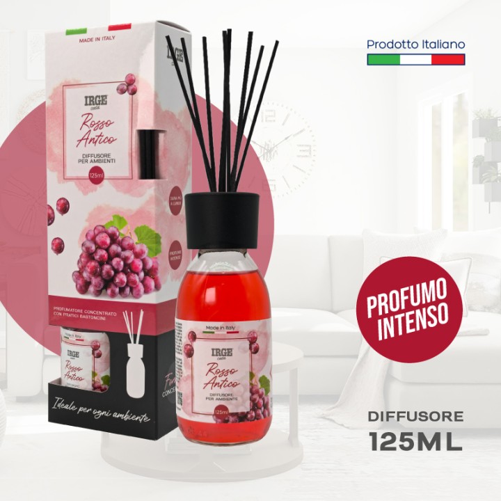 CFO DIFFUSORE AMB. IRGE 125ML ROSSO ANT. C/BASTONCINI