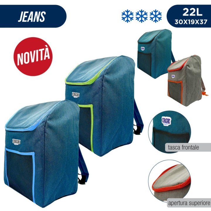 BEA ZAINO TERMICO JEANS 22L 30X19X37