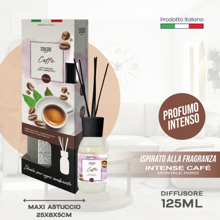 CDV DIFFUSORE IRGE AMB. 125 ML CAFFE' C/BASTONCINI