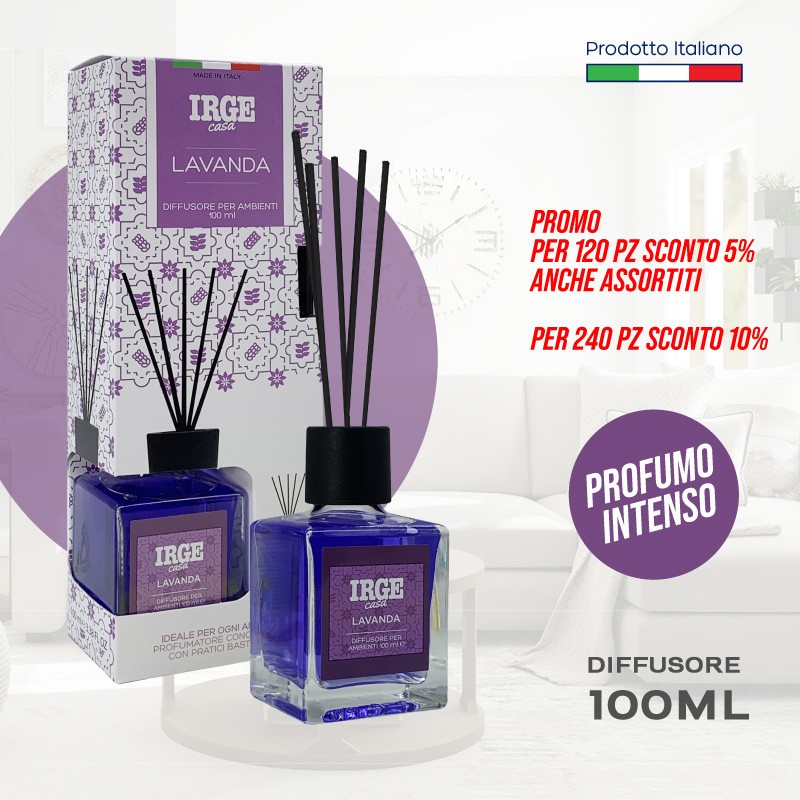 CGD DIFF CUBO 100ML MAIOLICHE LAVANDA CON BASTONCINI