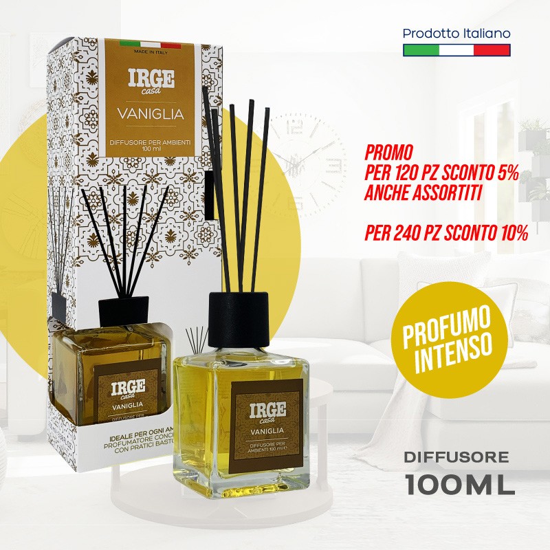 CGG DIFF CUBO 100ML MAIOLICHE VANIGLIA BASTONCINI
