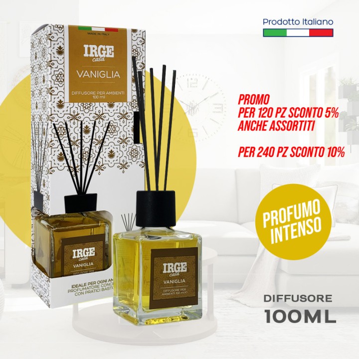 CGG DIFF CUBO 100ML MAIOLICHE VANIGLIA BASTONCINI