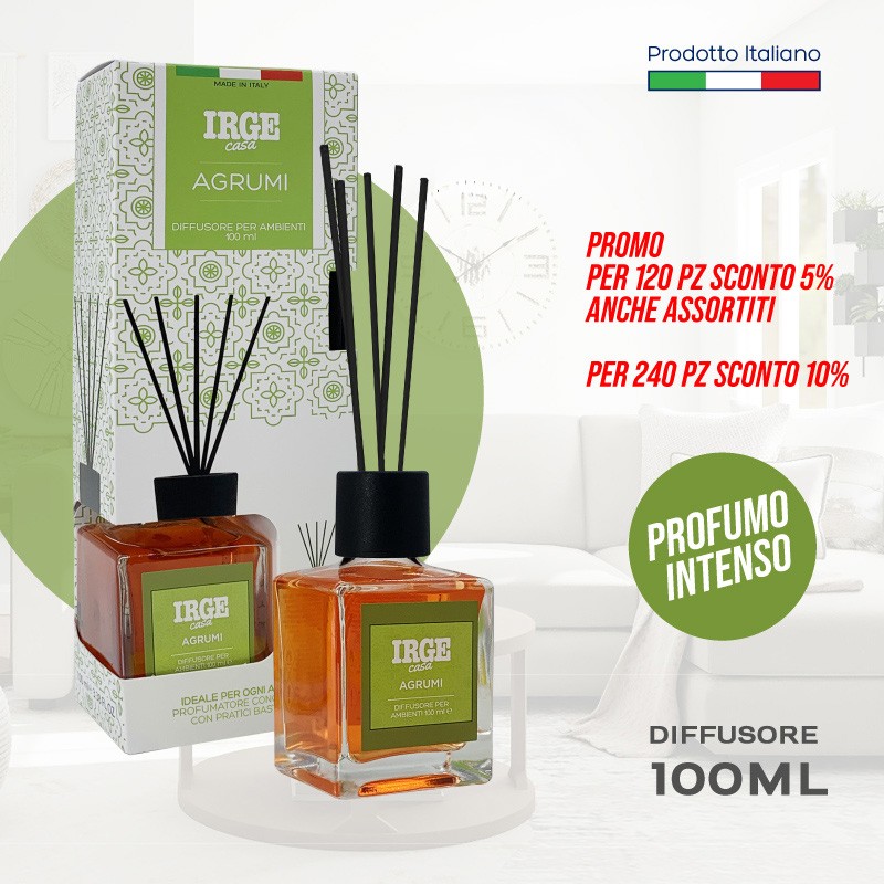 CGB DIFF CUBO 100ML MAIOLICHE AGRUMI BASTONCINI
