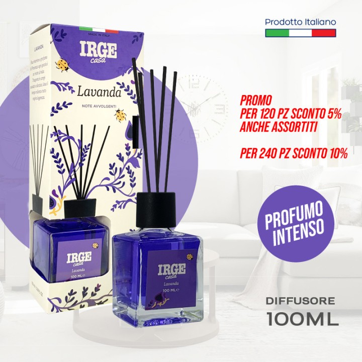 CGJ DIFF CUBO 100ML NATURAL LAVANDA BASTONCINI