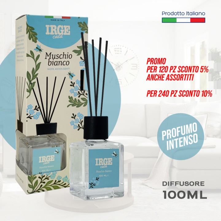 CGK DIFF CUBO 100ML NATURAL M.BIANCO BASTONCINI
