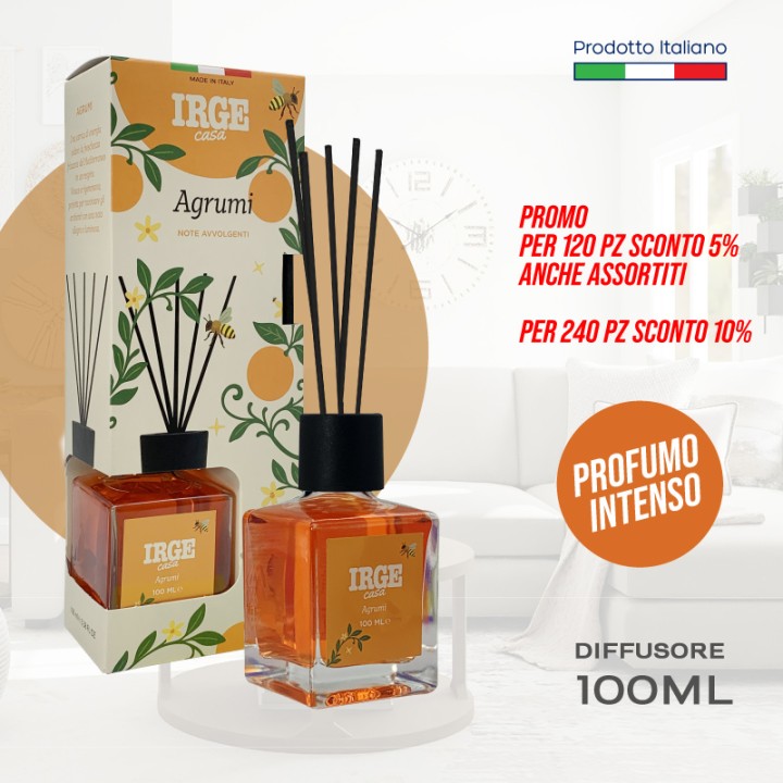 CGH DIFF CUBO 100ML NATURAL AGRUMI BASTONCINI
