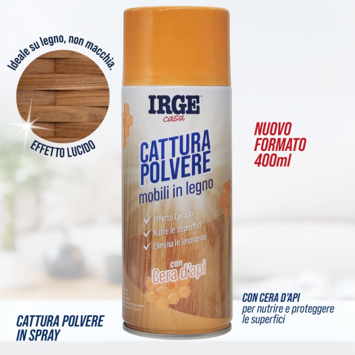 ABI SPRAY CATTURAPOLVERE MOBILI LEGNO CERA D'API 400 ML