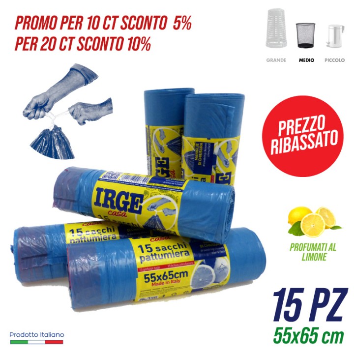 CFC SACCO PATT.15PZ 55X65 LIMONE C/MANIG