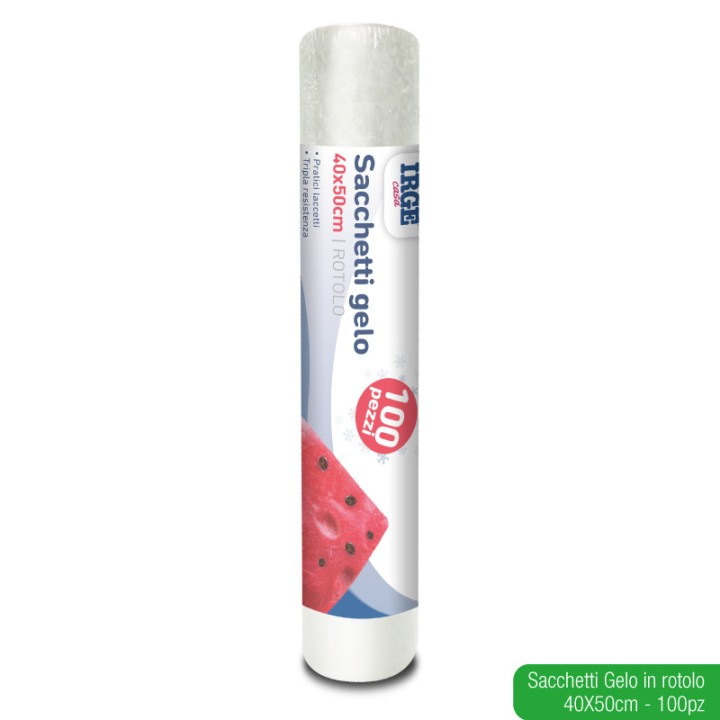 CAC SACCHETT GELO IRGE ROTOLO 40x50 100P