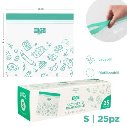 BIA SACCHI DOPPIA ZIP 16.5X15 25PZ BOX