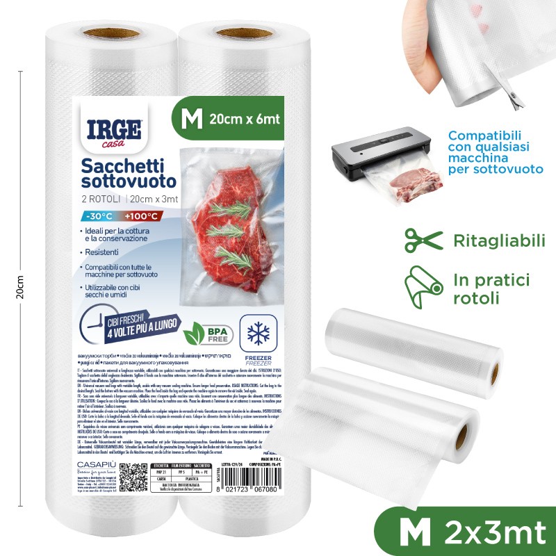 BIM SACCHI SOTTOVUOTO ROTOLO 2PZ 20X3MT