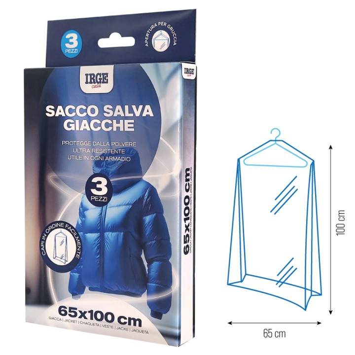 CDM SACCO SALVA GIACCHE 65X100 3 PZ BOX