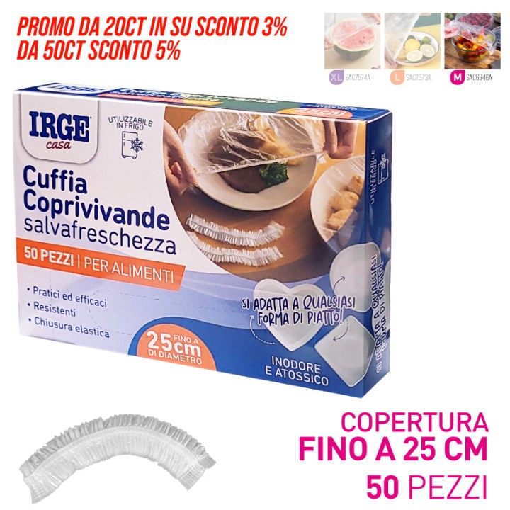 BHO CUFFIA COPRIVIVANDE 50PZ