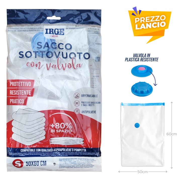 CDQ SACCO SOTTOVUOTO TRASPARENTE 50x60