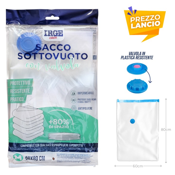 CDR SACCO SOTTOVUOTO TRASPARENTE 60X80