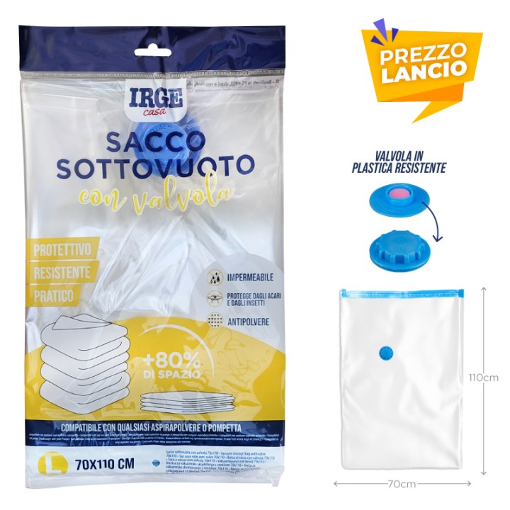 CDS SACCO SOTTOVUOTO TRASPARENTE 70X110