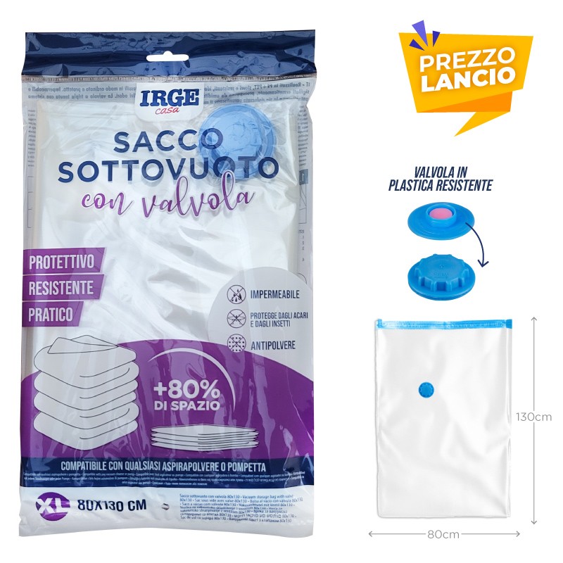 CDT SACCO SOTTOVUOTO TRASPARENTE 80X130