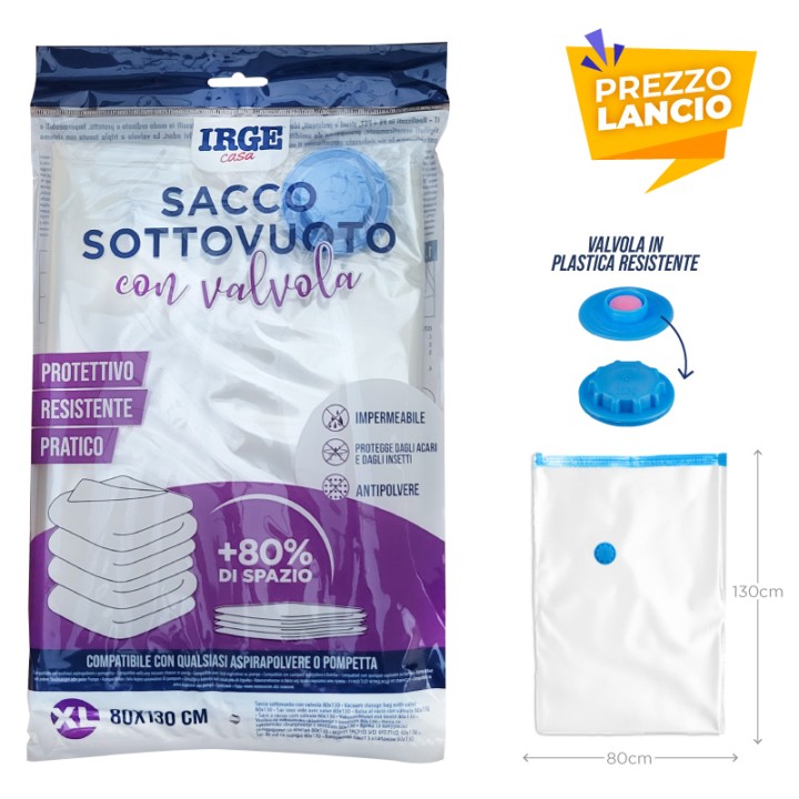 CDT SACCO SOTTOVUOTO TRASPARENTE 80X130