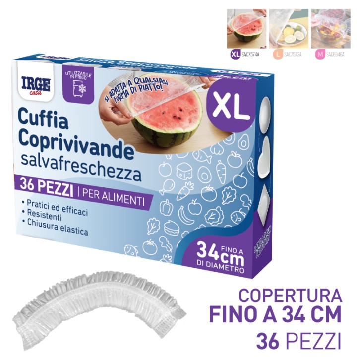 BHQ CUFFIA COPRIVIVANDE 36PZ TG XL