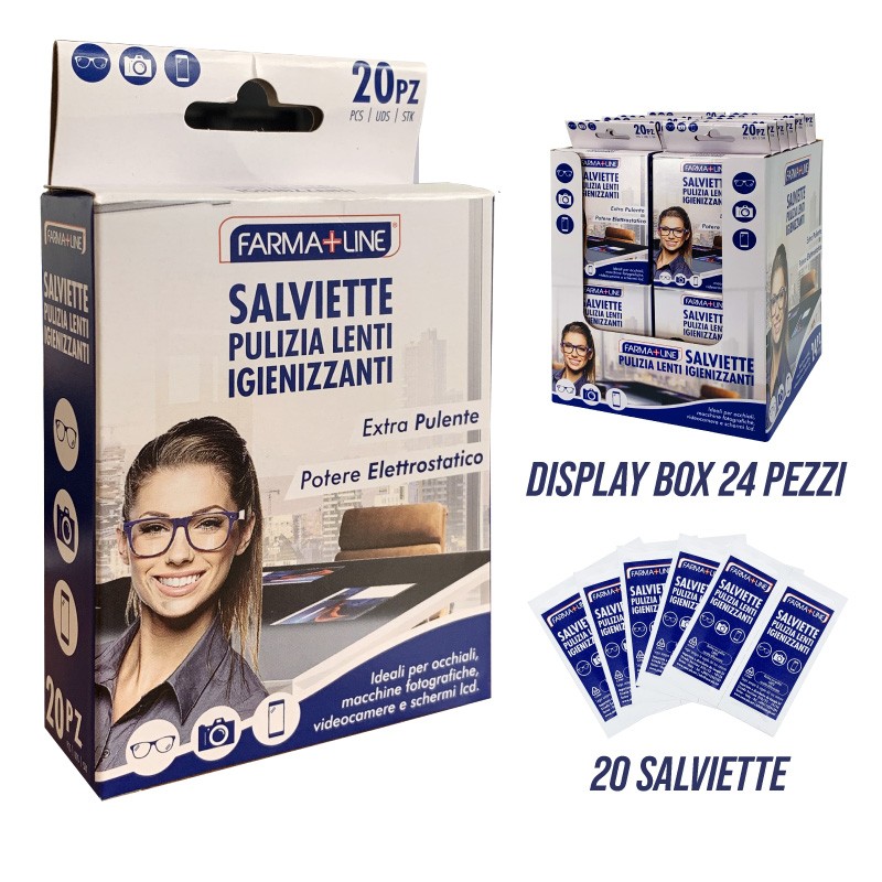 BFQ SALVIETTE OCCHIALI 20PZ FARMALINE