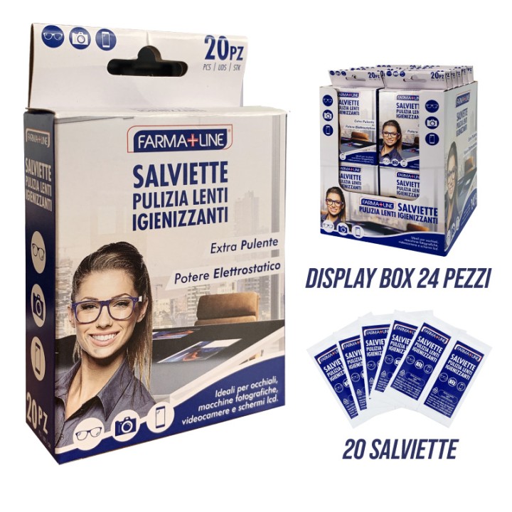 BFQ SALVIETTE OCCHIALI 20PZ FARMALINE