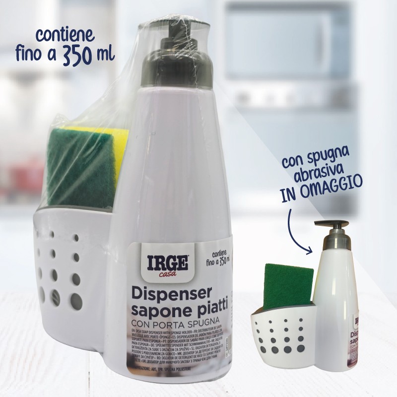 BEI DISPENSER SAPONE PIATTI+PORTA SPUGNA