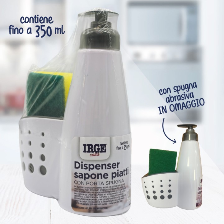 BEI DISPENSER SAPONE PIATTI+PORTA SPUGNA