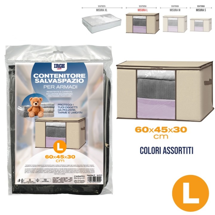 CDW CONTENITORE SALVASPAZIO 60X45X30CM