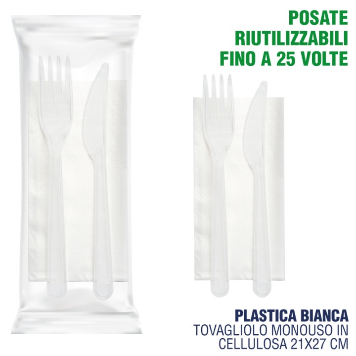 ADJ SET 3PZ FORCHETTA+COLTELLO+TOVAGLIOL