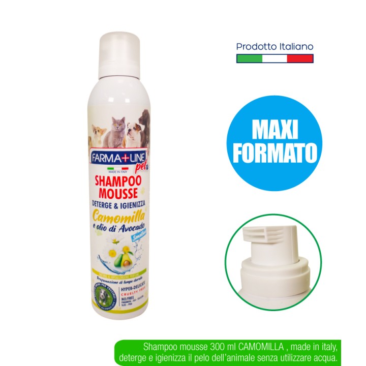 ADK SHAMP MOUSSE 300 ML PET SENS. CAMOM CON OLIO DI AVOCADO