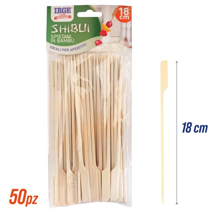 CGH SPIEDINI BAMBOO GRANDI 50PZ 18CM