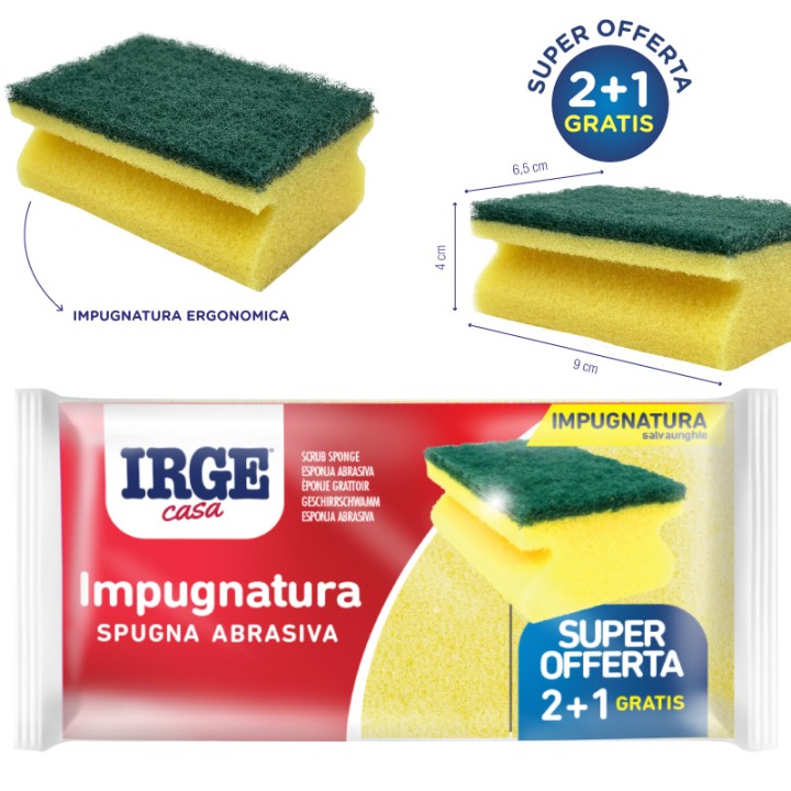 AFQ SPUGNA ABRAS. IMPUG. 9.5x7x4.5 3PZ