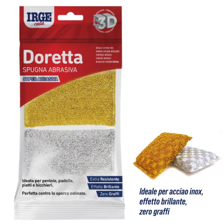 AFF SPUGNA INOX DORETTA IRGE 2PZ