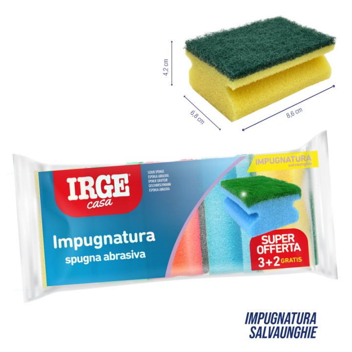 AFP SPUGNA ABRAS. IMPUG. 8,6x6,8x4,2 5P