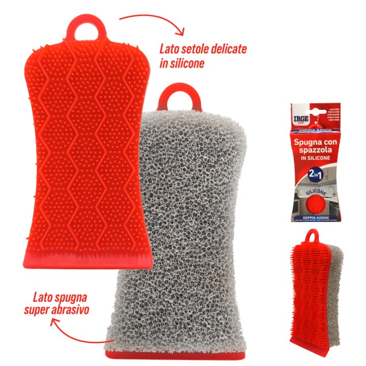 AEO SPUGNA IN SILICONE CON SPAZZOLA
