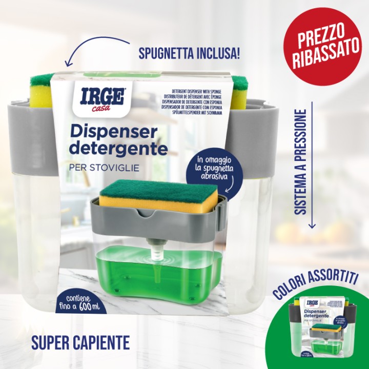 BEE SPUGNA CON CONTENITORE LAVAPIATTI
