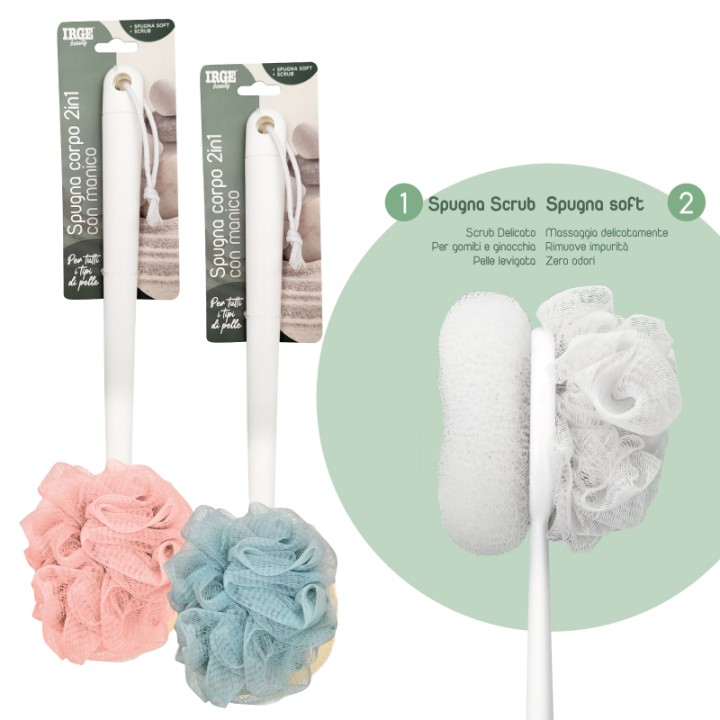BFW SPAZZOLA BAGNO C/MANICO 2IN1 SCRUB