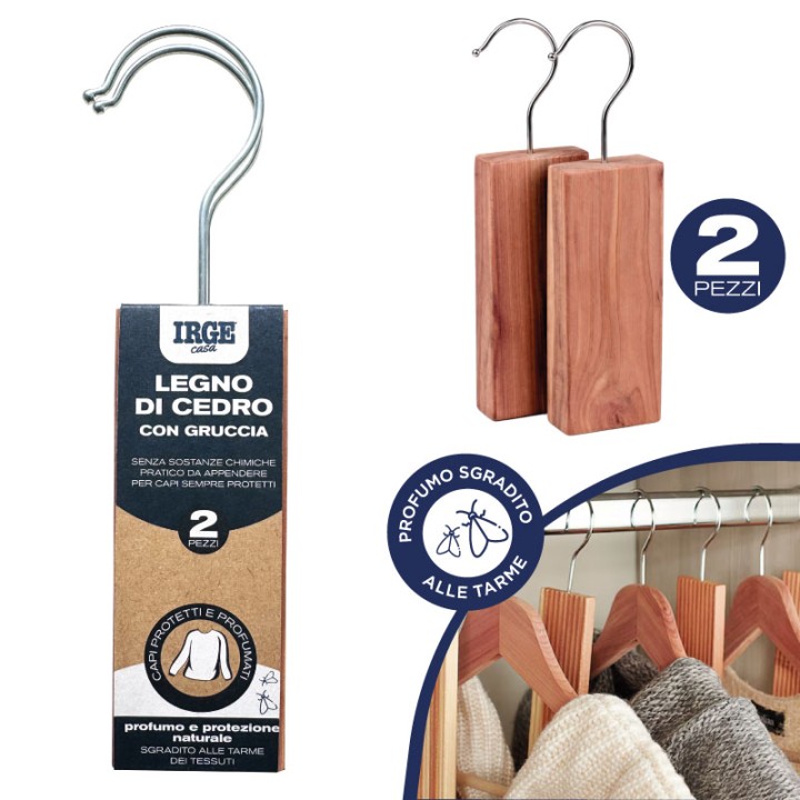 CDV LEGNO DI CEDRO CON GANCIO 2PZ