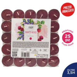 FBV CANDELA 25 TEALIGHTS FRUTTI ROSSI