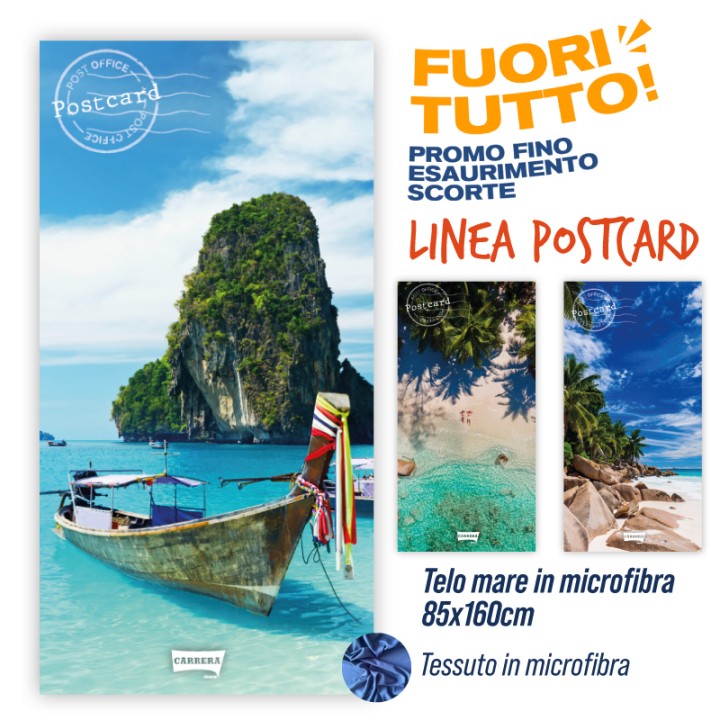 ACC TELO MARE MICROFIBRA POSTCARD 85X160