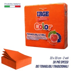 CDC TOVAGLIOLO 2V 33X33 ARANCIONE 30PZ