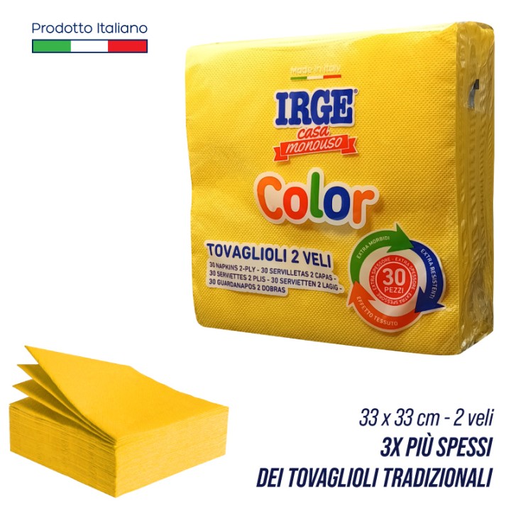 CAO TOVAGLIOLO 2V 33X33 GIALLO 30PZ