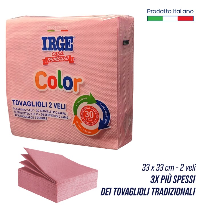 BMG TOVAGLIOLO 2V 33X33 ROSA 30PZ