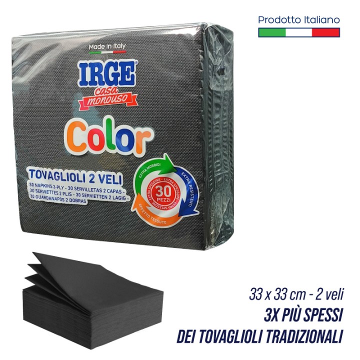 CDR TOVAGLIOLO 2V 33X33 NERO 30PZ
