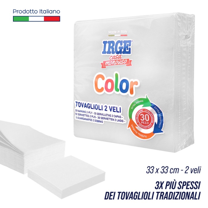 ADR TOVAGLIOLO 2V 33X33 BIANCO 30 PZ