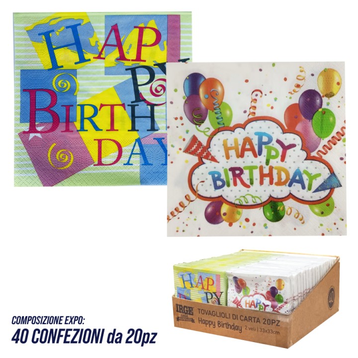 ABD EXPO 40 TOV HAPPY BIRTHDAY 33X33 20P