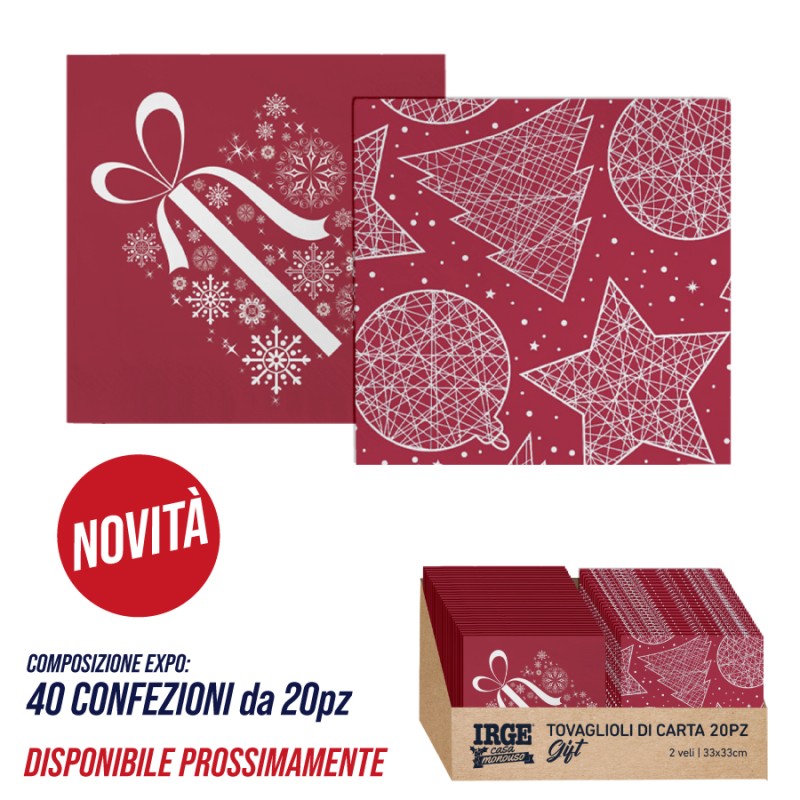 CLA EXPO 40 TOVAGLIOLI GIFT 33X33 20PZ
