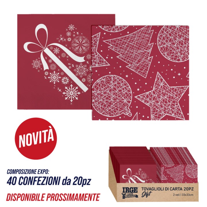 CLA EXPO 40 TOVAGLIOLI GIFT 33X33 20PZ